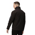Black - Seal Grey - Back - Regatta Standout Mens Arcola 3 Layer Softshell Jacket (Waterproof And Breathable)