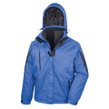 Royal - Black - Front - Result Mens 3 In 1 Softshell Waterproof Journey Jacket With Hood