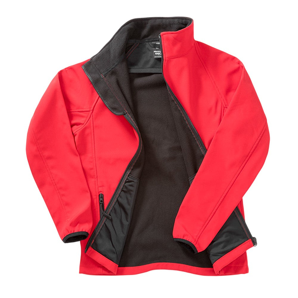 Red - Black - Back - Result Womens-Ladies Core Printable Softshell Jacket