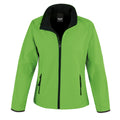 Vivid Green - Black - Front - Result Womens-Ladies Core Printable Softshell Jacket