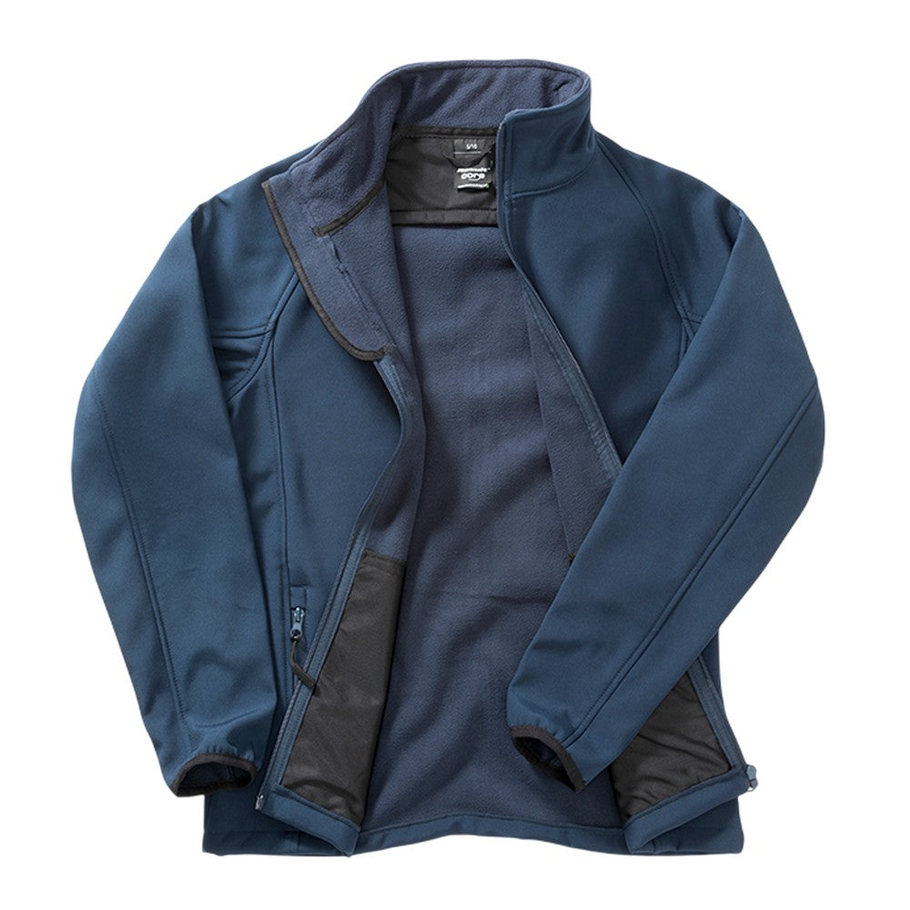 Navy - Back - Result Womens-Ladies Core Printable Softshell Jacket