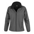 Black - Orange - Back - Result Womens-Ladies Core Printable Softshell Jacket