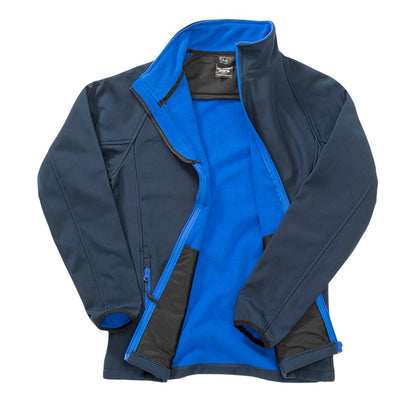 Navy - Royal - Back - Result Womens-Ladies Core Printable Softshell Jacket