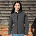 Charcoal - Black - Back - Result Womens-Ladies Core Printable Softshell Jacket