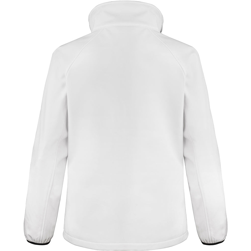 White- Black - Back - Result Womens-Ladies Core Printable Softshell Jacket
