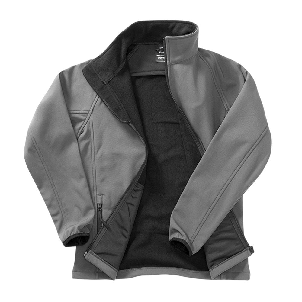 Charcoal - Black - Back - Result Womens-Ladies Core Printable Softshell Jacket