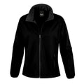 White- Black - Front - Result Womens-Ladies Core Printable Softshell Jacket