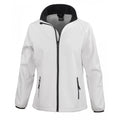 White- Black - Front - Result Womens-Ladies Core Printable Softshell Jacket