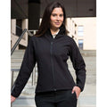 Black - Black - Back - Result Womens-Ladies Core Printable Softshell Jacket