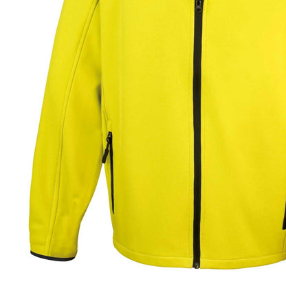 Yellow - Black - Back - Result Mens Core Printable Softshell Jacket