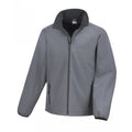 Charcoal- Black - Front - Result Mens Core Printable Softshell Jacket