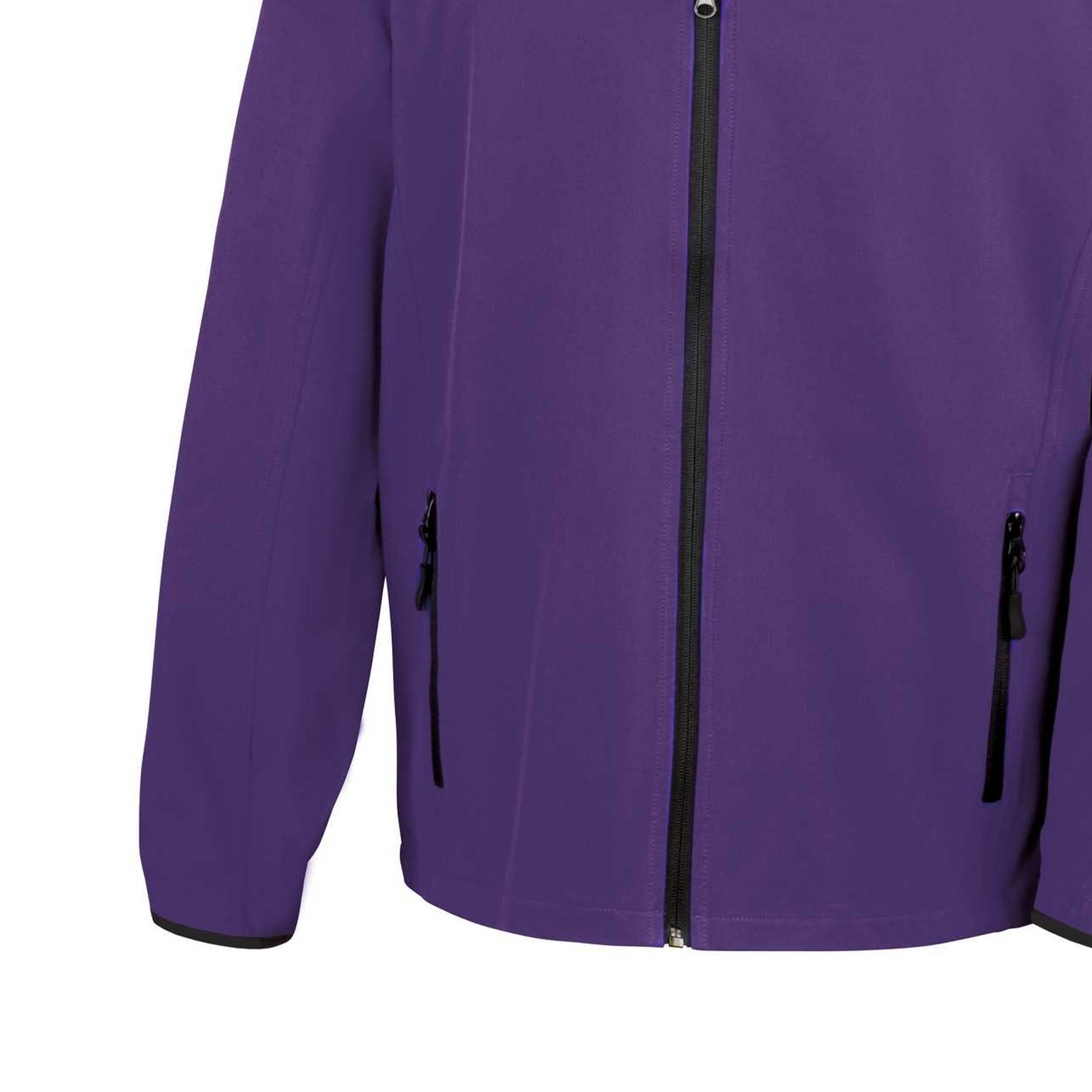 Purple - Black - Back - Result Mens Core Printable Softshell Jacket