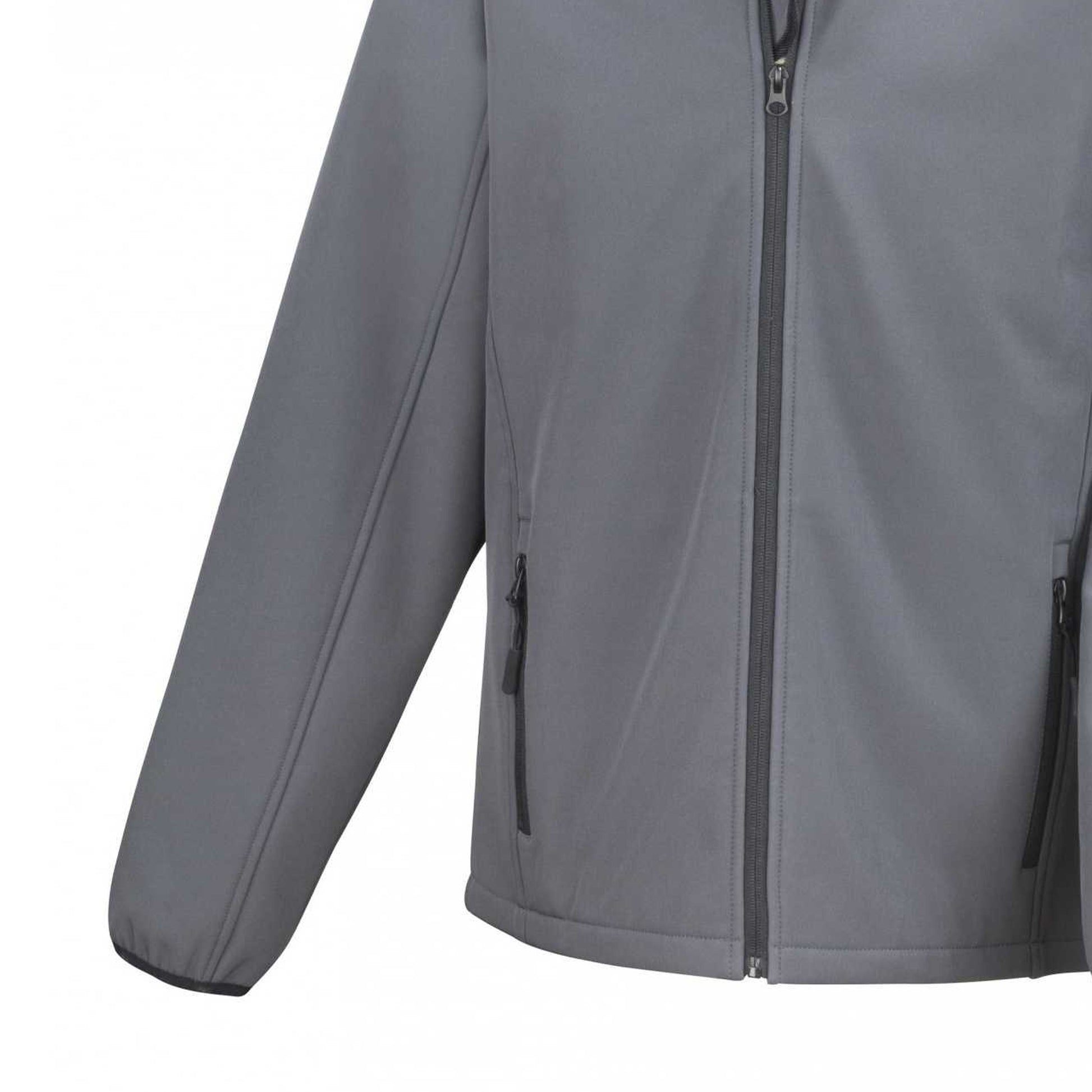 Charcoal- Black - Back - Result Mens Core Printable Softshell Jacket