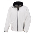 White- Black - Front - Result Mens Core Printable Softshell Jacket