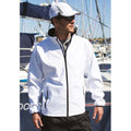 White- Black - Back - Result Mens Core Printable Softshell Jacket