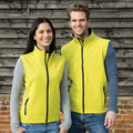 Yellow - Black - Back - Result Core Womens-Ladies Printable Softshell Bodywarmer