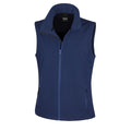 Navy - Front - Result Core Womens-Ladies Printable Softshell Bodywarmer