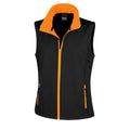 Black - Orange - Front - Result Core Womens-Ladies Printable Softshell Bodywarmer