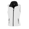 White - Black - Front - Result Core Womens-Ladies Printable Softshell Bodywarmer