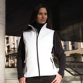 White - Black - Side - Result Core Womens-Ladies Printable Softshell Bodywarmer