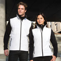 White - Black - Lifestyle - Result Core Womens-Ladies Printable Softshell Bodywarmer