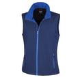 Navy - Royal - Front - Result Core Womens-Ladies Printable Softshell Bodywarmer
