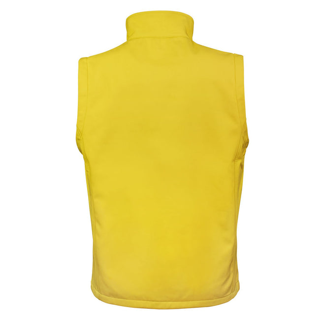 Yellow - Black - Side - Result Mens Core Printable Softshell Bodywarmer