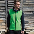 Vivid Green - Black - Back - Result Mens Core Printable Softshell Bodywarmer