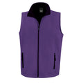 Purple - Black - Front - Result Mens Core Printable Softshell Bodywarmer