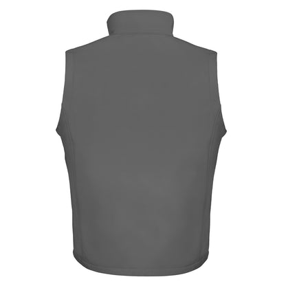 Charcoal - Black - Back - Result Mens Core Printable Softshell Bodywarmer