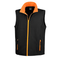 Black - Orange - Front - Result Mens Core Printable Softshell Bodywarmer