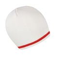 White - Red - Front - Result Unisex Winter Essentials National Beanie Hat