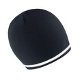 Black - White - Front - Result Unisex Winter Essentials National Beanie Hat