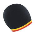 Black - Yellow - Red - Front - Result Unisex Winter Essentials National Beanie Hat