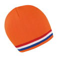 Orange - Red - White - Blue - Front - Result Unisex Winter Essentials National Beanie Hat