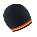 Black - Red - Gold - Front - Result Unisex Winter Essentials National Beanie Hat