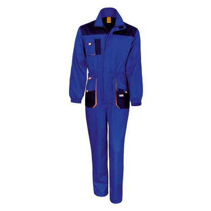 Royal - Navy - Orange - Front - Result Unisex Work-Guard Lite Workwear Coverall (Breathable And Windproof)