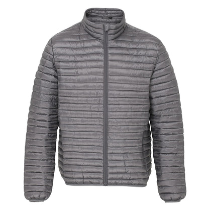 Steel - Front - 2786 Mens Tribe Fineline Padded Jacket