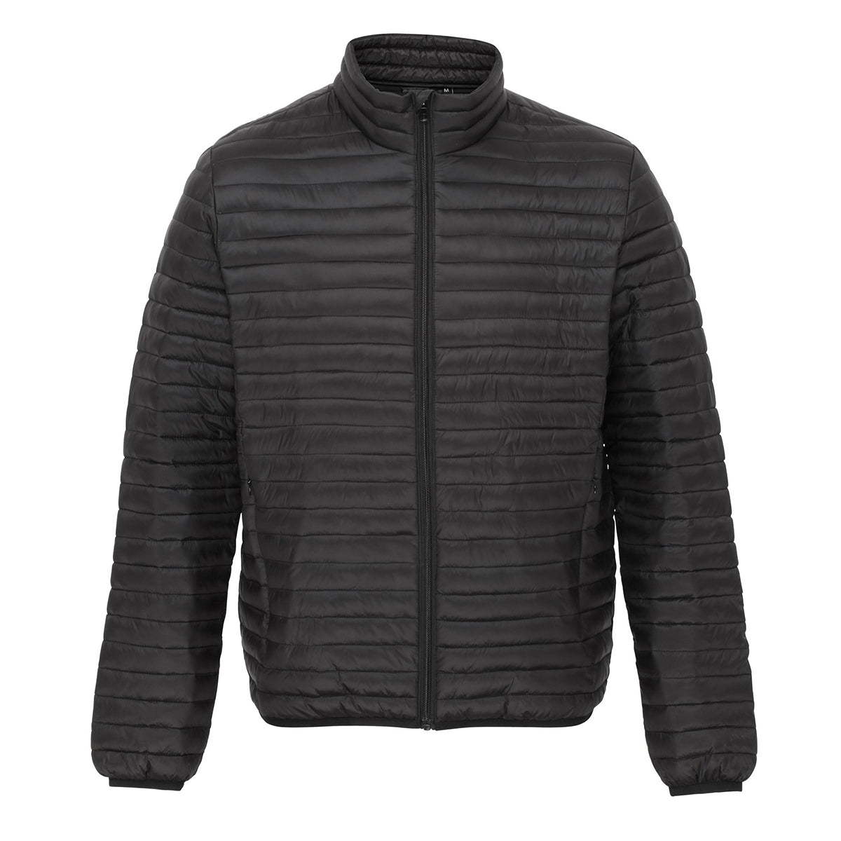 Black - Front - 2786 Mens Tribe Fineline Padded Jacket