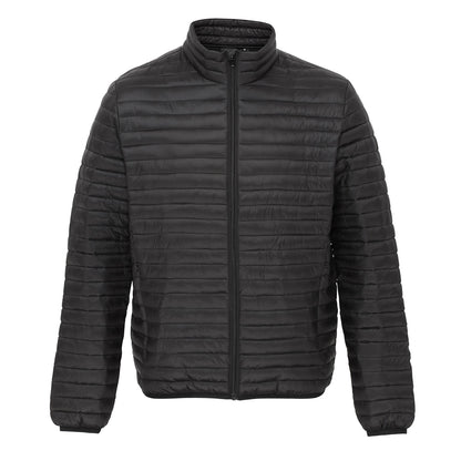 Black - Front - 2786 Mens Tribe Fineline Padded Jacket
