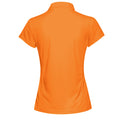 Bright Orange - Back - Adidas Teamwear Womens-Ladies Lightweight Short Sleeve Polo Shirt