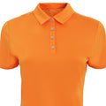 Bright Orange - Side - Adidas Teamwear Womens-Ladies Lightweight Short Sleeve Polo Shirt