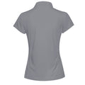 Mid Grey - Back - Adidas Teamwear Womens-Ladies Lightweight Short Sleeve Polo Shirt