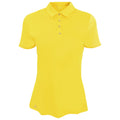 Light Yellow - Front - Adidas Teamwear Womens-Ladies Lightweight Short Sleeve Polo Shirt