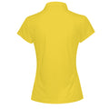 Light Yellow - Back - Adidas Teamwear Womens-Ladies Lightweight Short Sleeve Polo Shirt