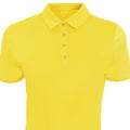 Light Yellow - Side - Adidas Teamwear Womens-Ladies Lightweight Short Sleeve Polo Shirt