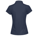 Navy - Back - Adidas Teamwear Womens-Ladies Lightweight Short Sleeve Polo Shirt