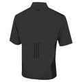 Black - Back - Adidas Mens Club Wind Water Resistant & Windproof Short Sleeve 1-4 Zip Neck Top