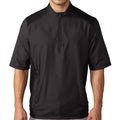 Black - Side - Adidas Mens Club Wind Water Resistant & Windproof Short Sleeve 1-4 Zip Neck Top