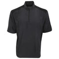 Black - Front - Adidas Mens Club Wind Water Resistant & Windproof Short Sleeve 1-4 Zip Neck Top
